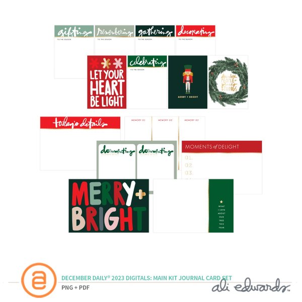 December Daily® 2023 Digital Main Kit Journal Card Set, 1 of 1