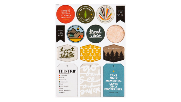 Travel Vibes Chipboard Sheet, 1 of 2
