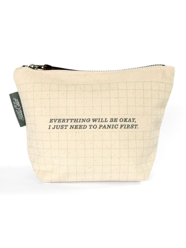 I Just Need To Panic First Zippered Canvas Pouch, 1 of 3