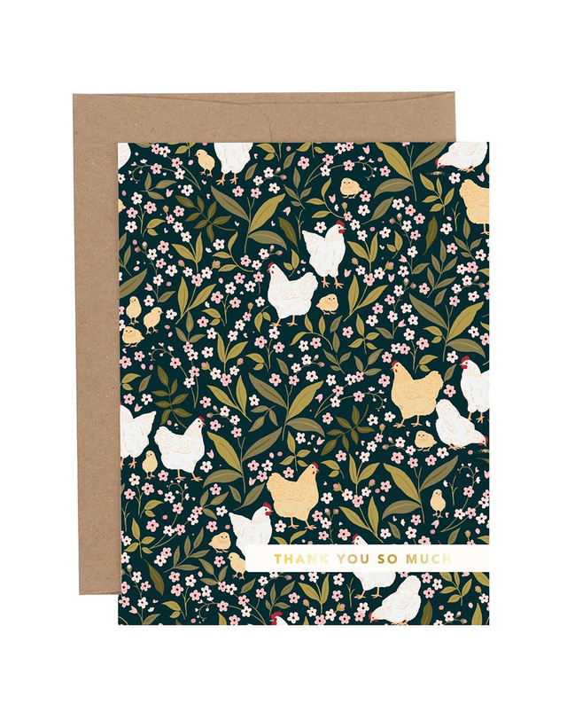Thank You So Much Chickens Greeting Card, 1 of 1