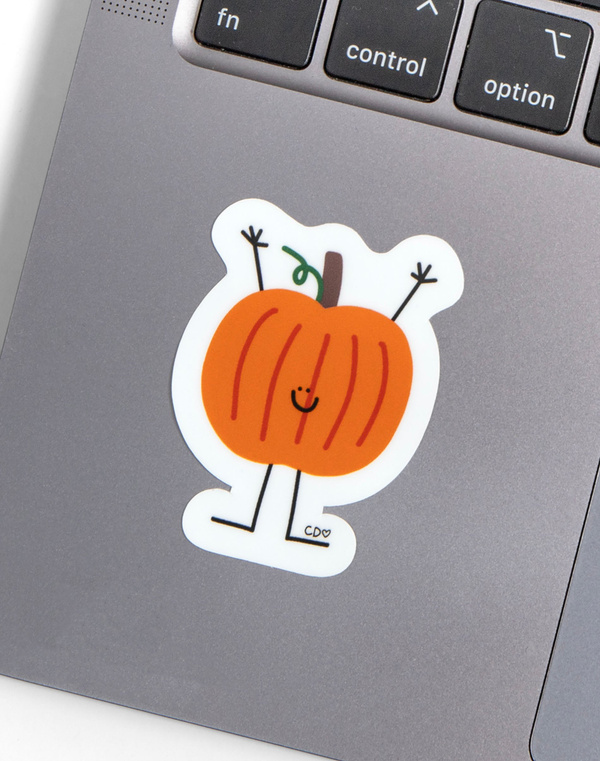 Pumpkin Friend Decal Sticker, 2 of 2
