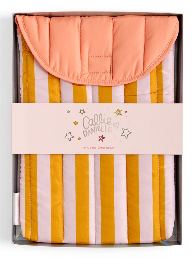 Orange Stripes Color Block Laptop Sleeve, 4 of 4