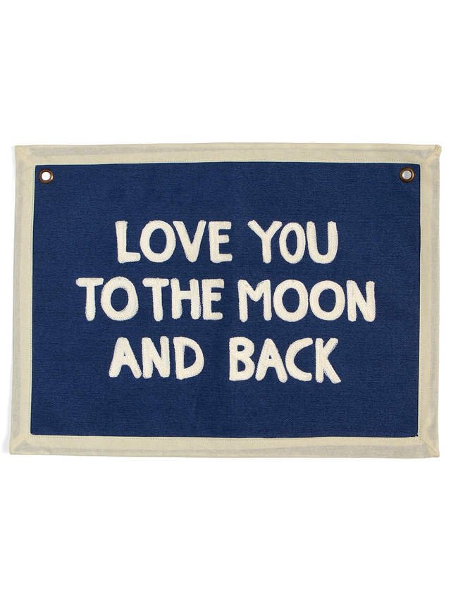 Love You To The Moon And Back Canvas Banner, 1 of 2