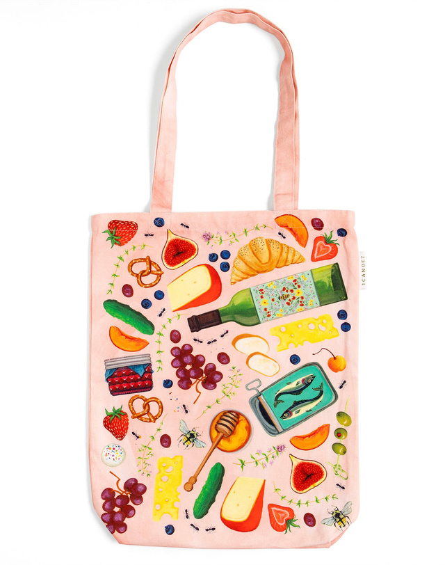 Picnic Charcuterie Foods Canvas Tote Bag, 2 of 2