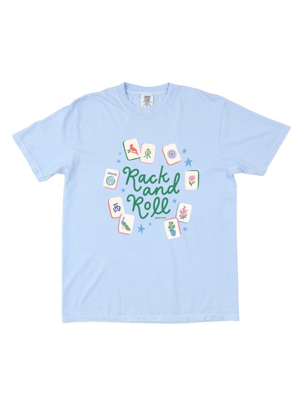 Rack and Roll Mahjong Tee - Hydrangea, 1 of 1