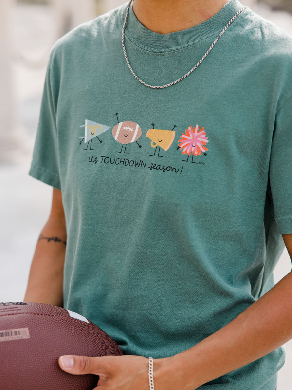 Touchdown Season Football Tee - Light Green, 4 of 5