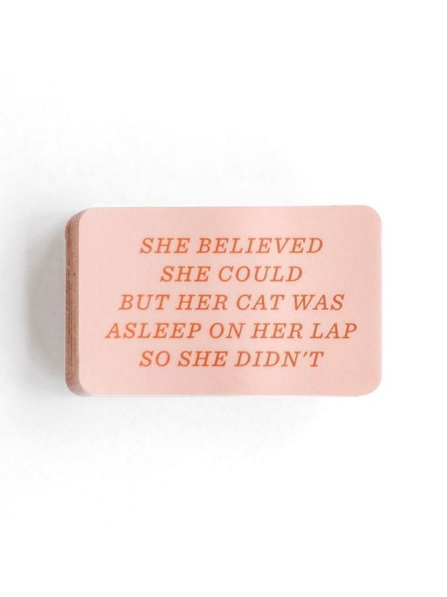 But Her Cat Was Asleep Decal Sticker, 1 of 2