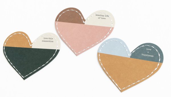 Love + Happiness Heart Stitched Pockets, 2 of 2