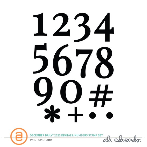 December Daily® 2023 Digital 6×8 Numbers Stamp Set, 1 of 1