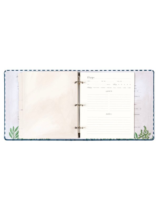 Navy Gingham Petite Recipe Binder, 10 of 11