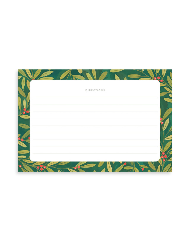 Holly Border Recipe Cards - Set of 15, 2 of 2