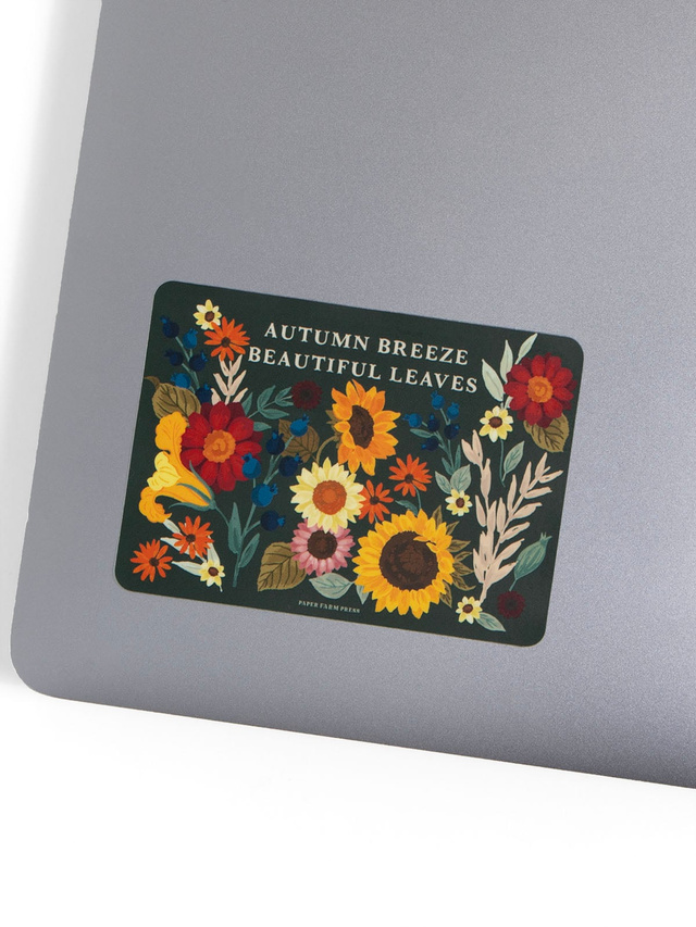 Autumn Breeze Beautiful Leaves Decal Sticker, 2 of 5