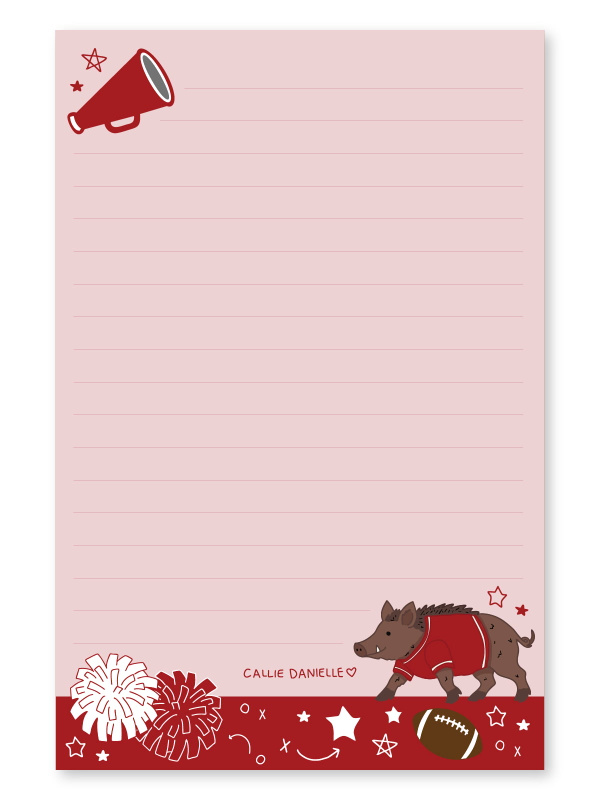 Fayetteville Football Game Day 4×6 Lined Notepad, 1 of 2