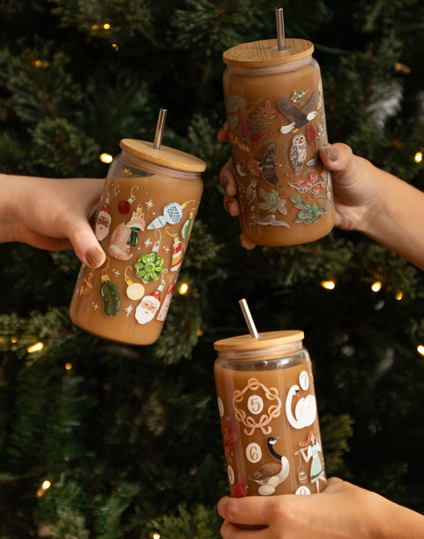 Around The Tree 16oz Glass Can, 3 of 3