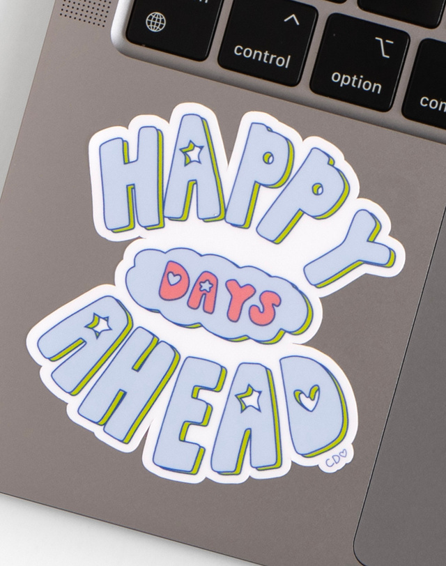 Happy Days Ahead Decal Sticker, 2 of 2