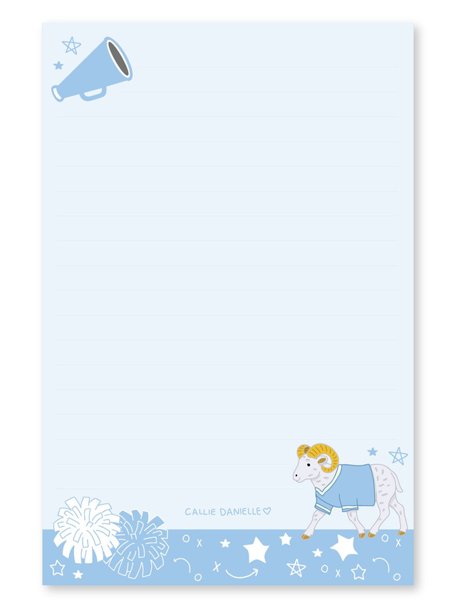 Chapel Hill Football Game Day 4×6 Lined Notepad, 1 of 2