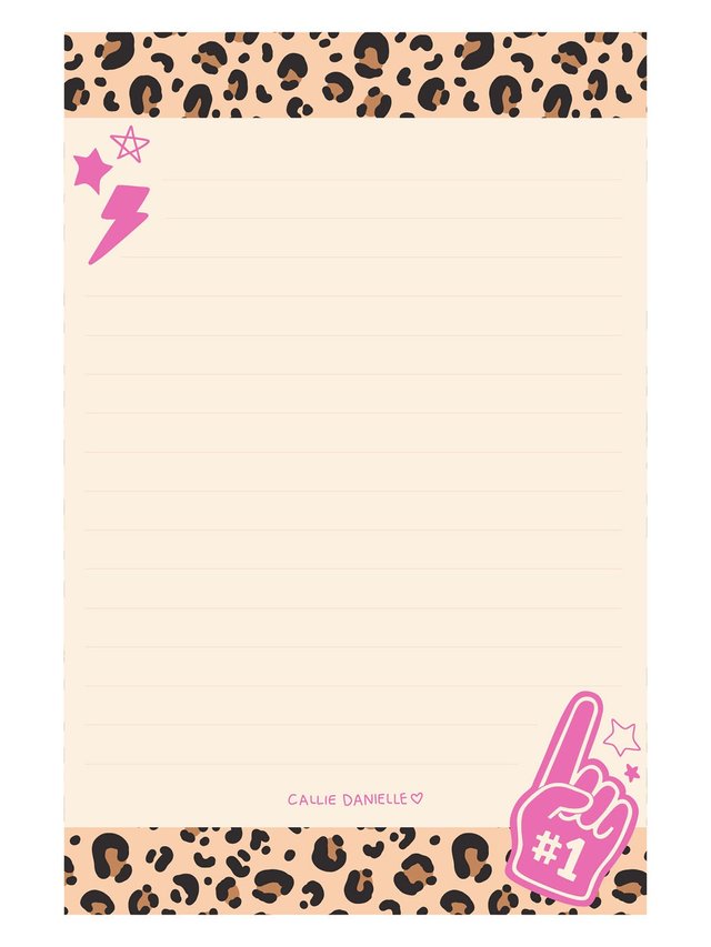 Leopard Print Game Day 4×6 Lined Notepad, 1 of 3