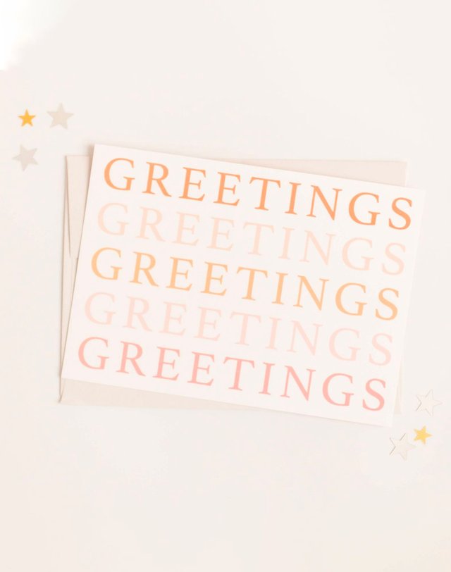 Greetings Greeting Card, 1 of 1