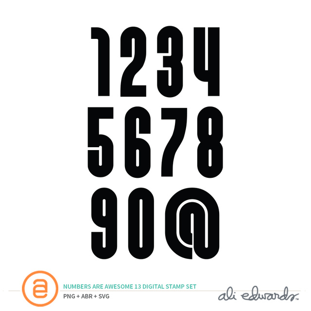 Numbers Are Awesome #13 Digital Stamp Set, 1 of 1