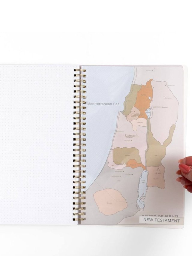 Lilac Bible Study Spiral Notebook with Reference Maps, 7 of 9