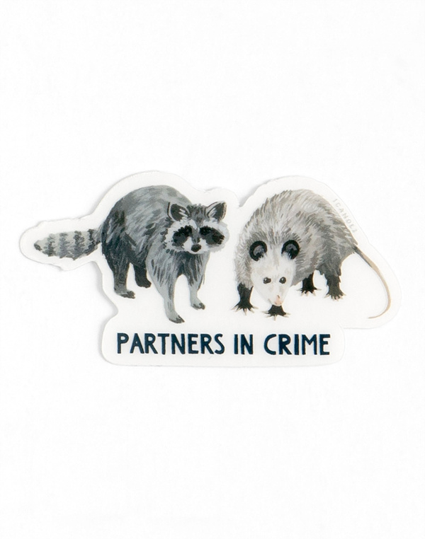 Partners In Crime Clear Decal Sticker, 3 of 3