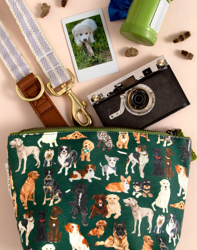 Furry Friends Dogs Canvas Pouch, 1 of 3