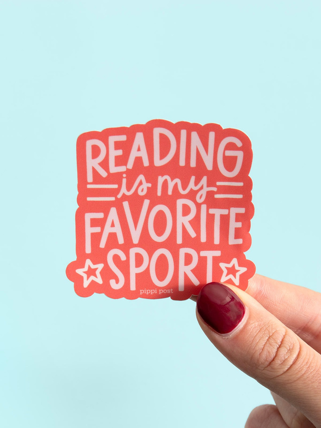 Reading Is My Favorite Sport Book Lover Decal Sticker, 2 of 2