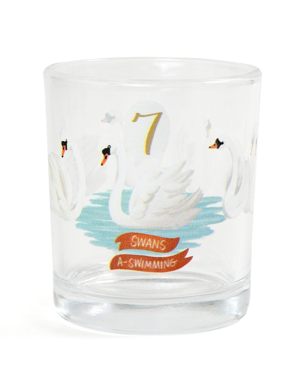 Seven Swans A-Swimming 7.5oz Short Juice Glass, 3 of 3
