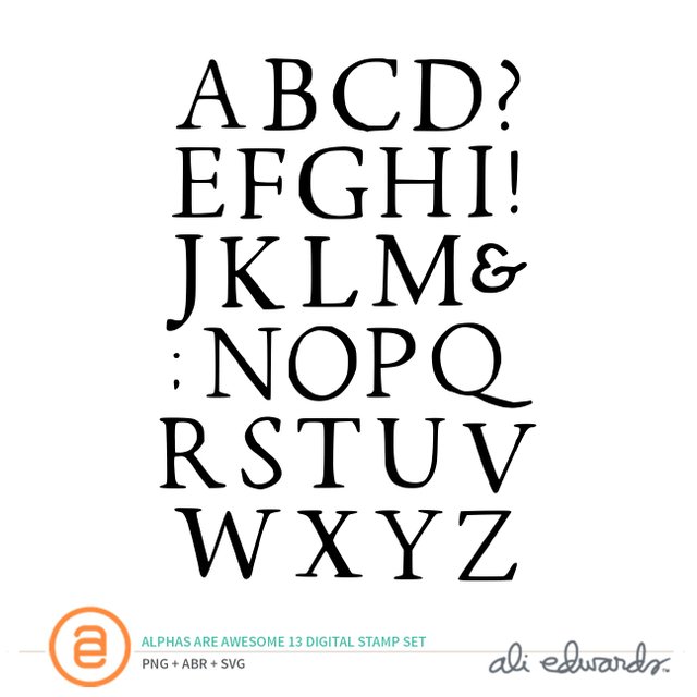Alphas Are Awesome #13 Digital Stamp Set, 1 of 1
