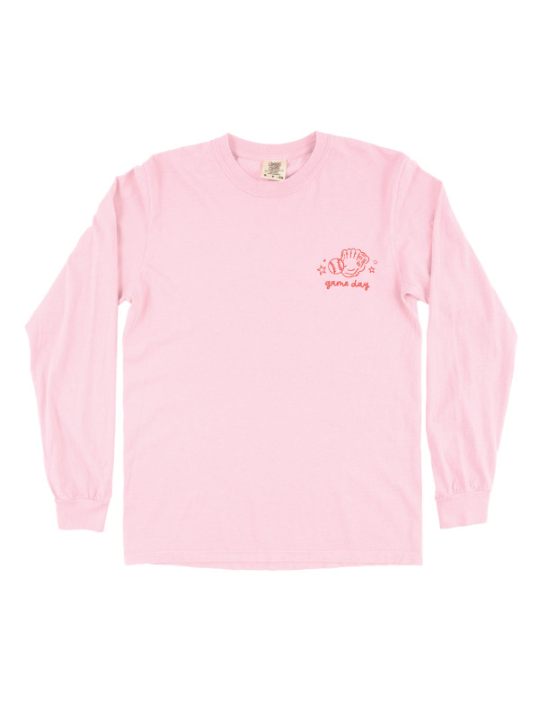 Baseball Game Day Long-Sleeve Tee - Blossom, 3 of 4