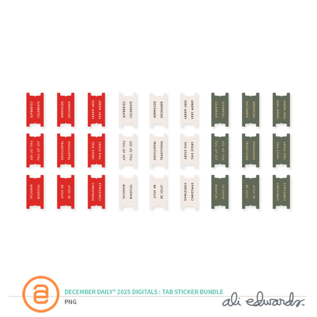 December Daily® 2025 Digital Tab Sticker Bundle, 1 of 1