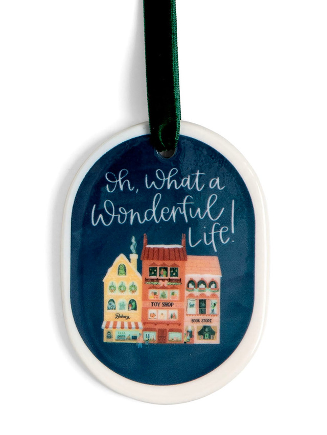 Oh What A Wonderful Life Christmas Village Ornament, 1 of 2