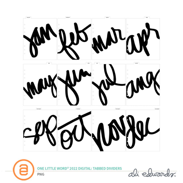 One Little Word® 2022 Digital Album Dividers, 1 of 1