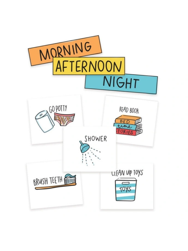 Kids Chore Chart Digital - Morning, Afternoon, and Evening Chore Cards, 4 of 4