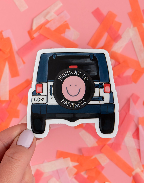 Smiley Jeep Decal Sticker, 1 of 3