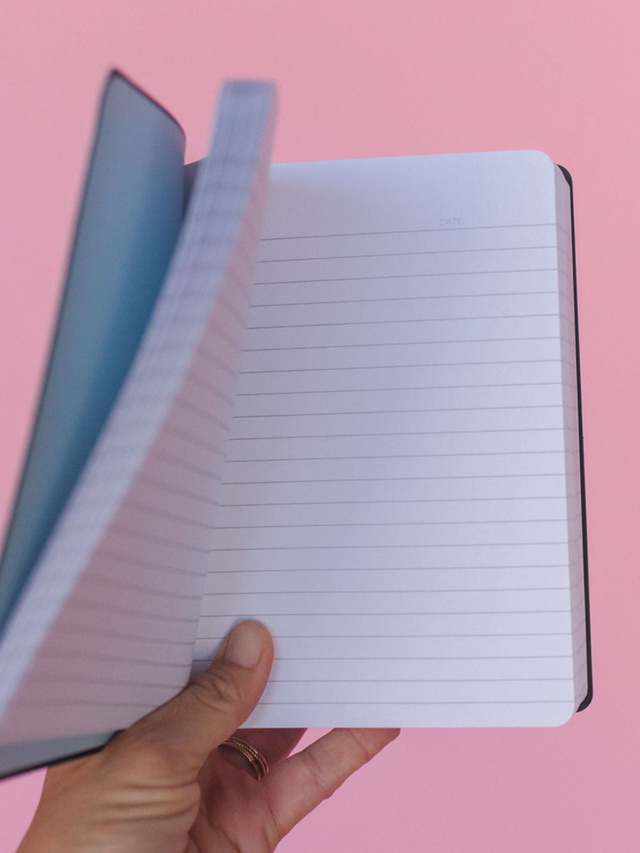 Light Blue Floral 5×7 Lined Softcover Book Journal, 3 of 6