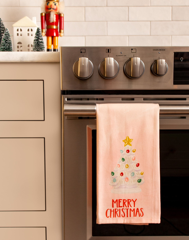 Vintage Christmas Tree Kitchen Towel, 2 of 4