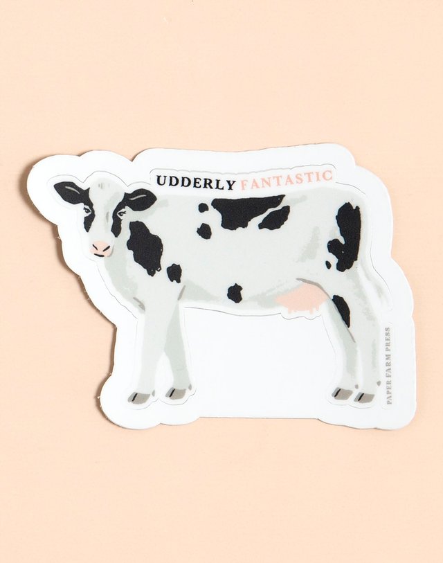 Udderly Fantastic Cow Decal Sticker, 3 of 3