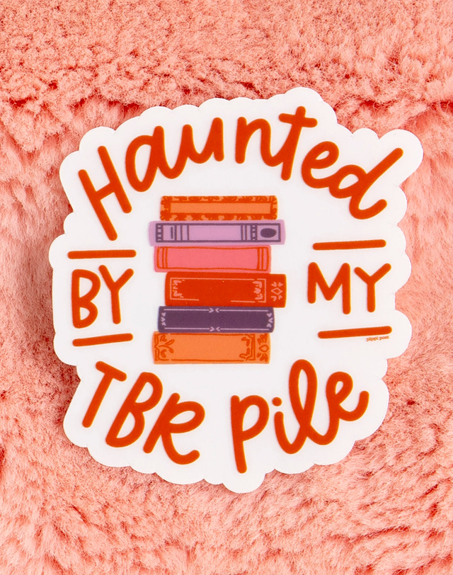 Haunted By My TBR Pile Clear Decal Sticker, 3 of 3