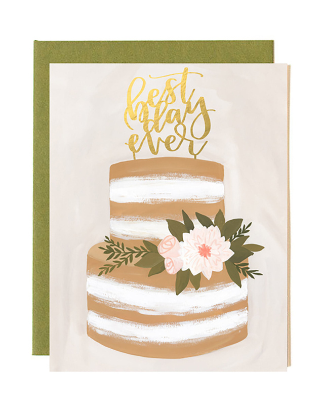 Wedding Best Day Ever Greeting Card, 1 of 1