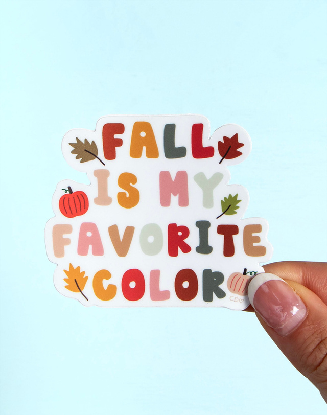 Fall Is My Favorite Color Decal Sticker, 1 of 2