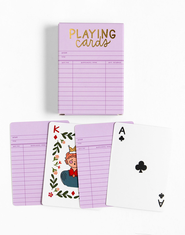 Lilac Library Card Deck Of Playing Cards, 7 of 7