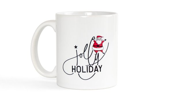 Jolly Holiday Santa Medium Ceramic Mug, 1 of 1
