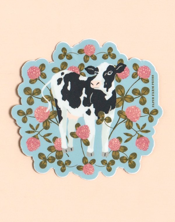 Milk Cows & Flowers Decal Sticker, 7 of 7