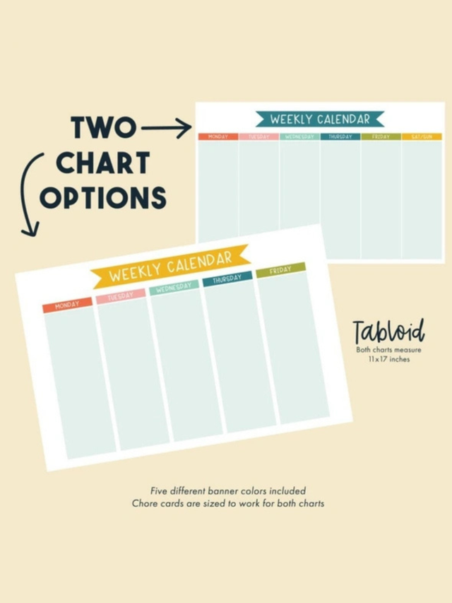 Kids Chore Chart Digital - Printable Calendar, 4 of 5