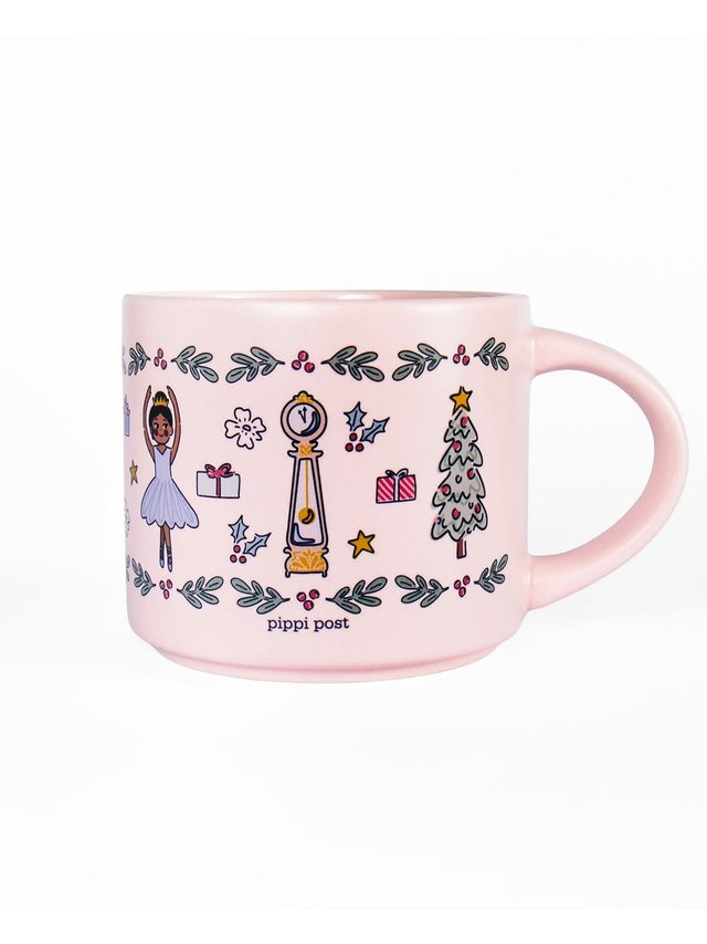 The Nutcracker Large Pink Ceramic Christmas Mug, 3 of 4