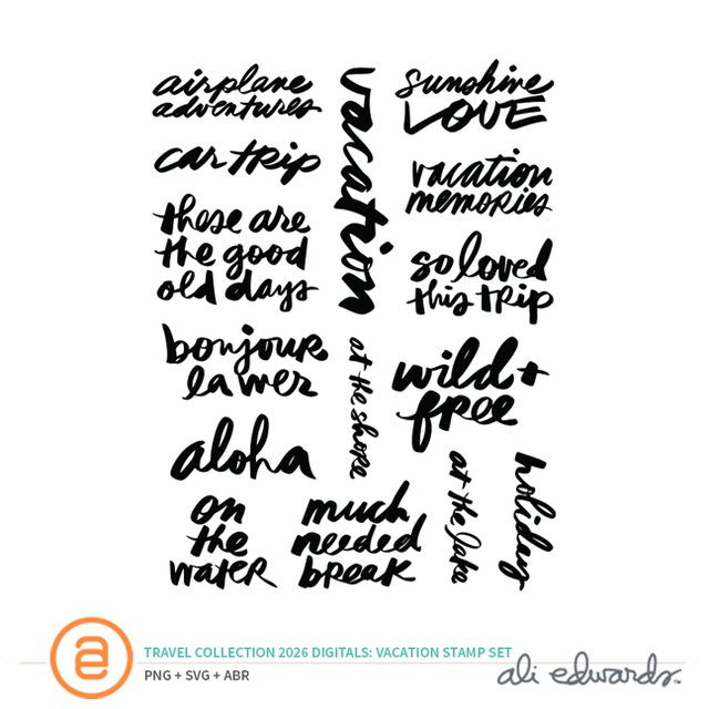 Travel Collection 2026 Vacation Digital Stamp Set, 1 of 1