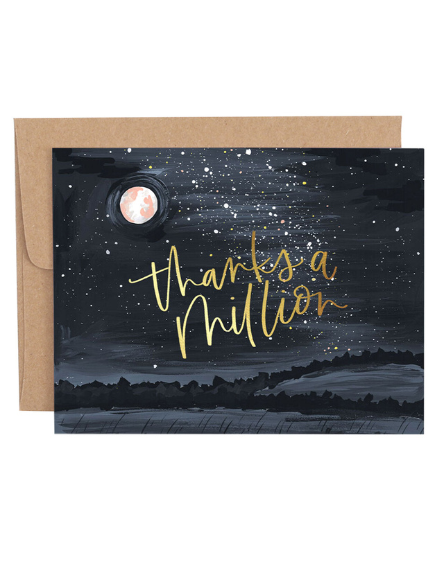 Thanks A Million Greeting Card, 1 of 1