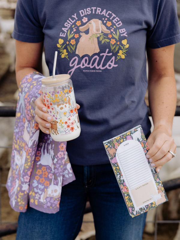 Goat Folk Floral 4×8.5 Market List Notepad, 6 of 7