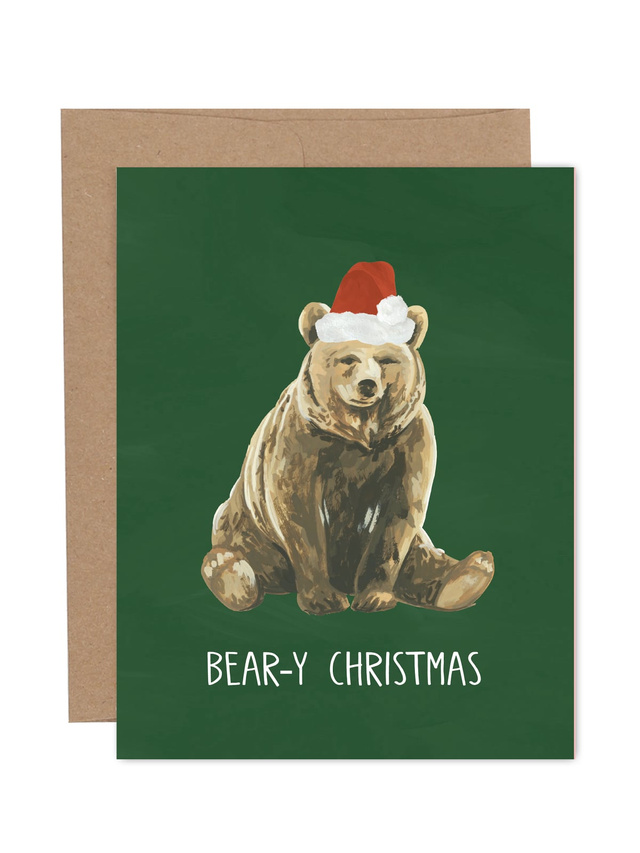 Bear-y Christmas Greeting Card, 1 of 1